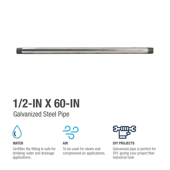 Southland 1/2- x 60- Galvanized Pipe