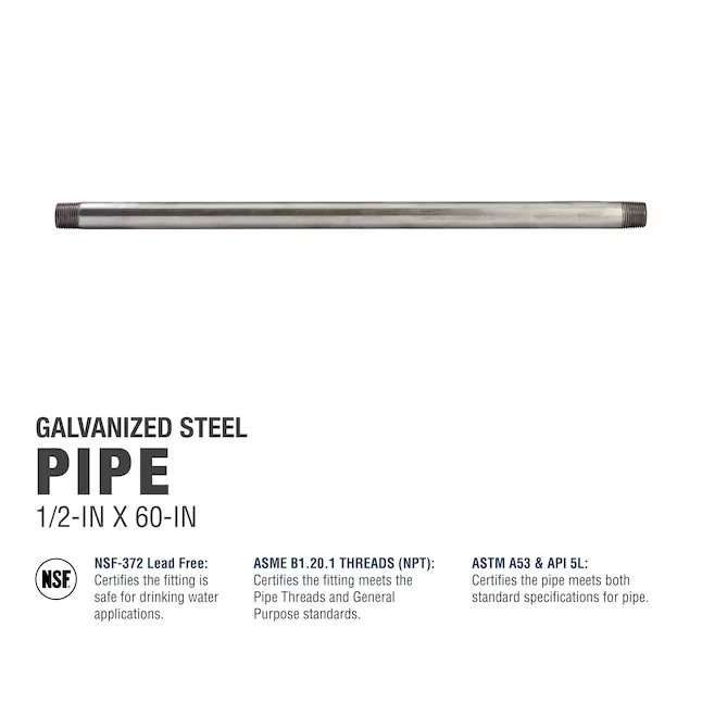 Southland 1/2- x 60- Galvanized Pipe