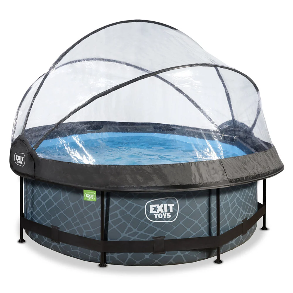 EXIT Stone 244x76 pool filter pump and dome - Asgrijs