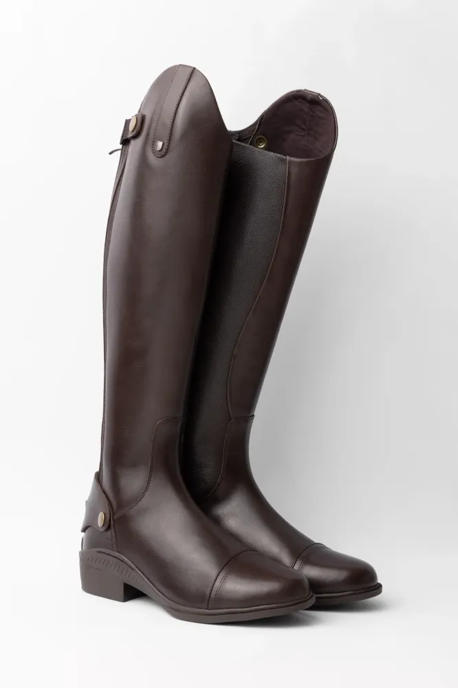 Genève Women's Lederen Tall Boots Brown 7 Wide Regular