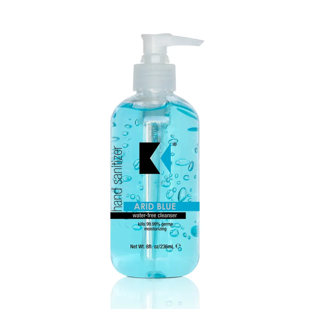 Hand Sanitizer Arid Zeeblauw 8 oz. met roestvrij stalen gaas