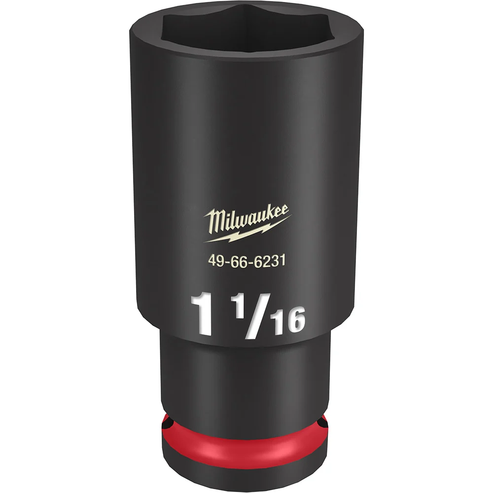 MILWAUKEE SHOCKWAVE Impact Duty 1/2" Drive 1-1/16" Deep 6 Point Socket