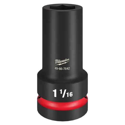 MILWAUKEE SHOCKWAVE IMPACT DUTY 1" Drive 1-1/16" Deep 6 Point Socket
