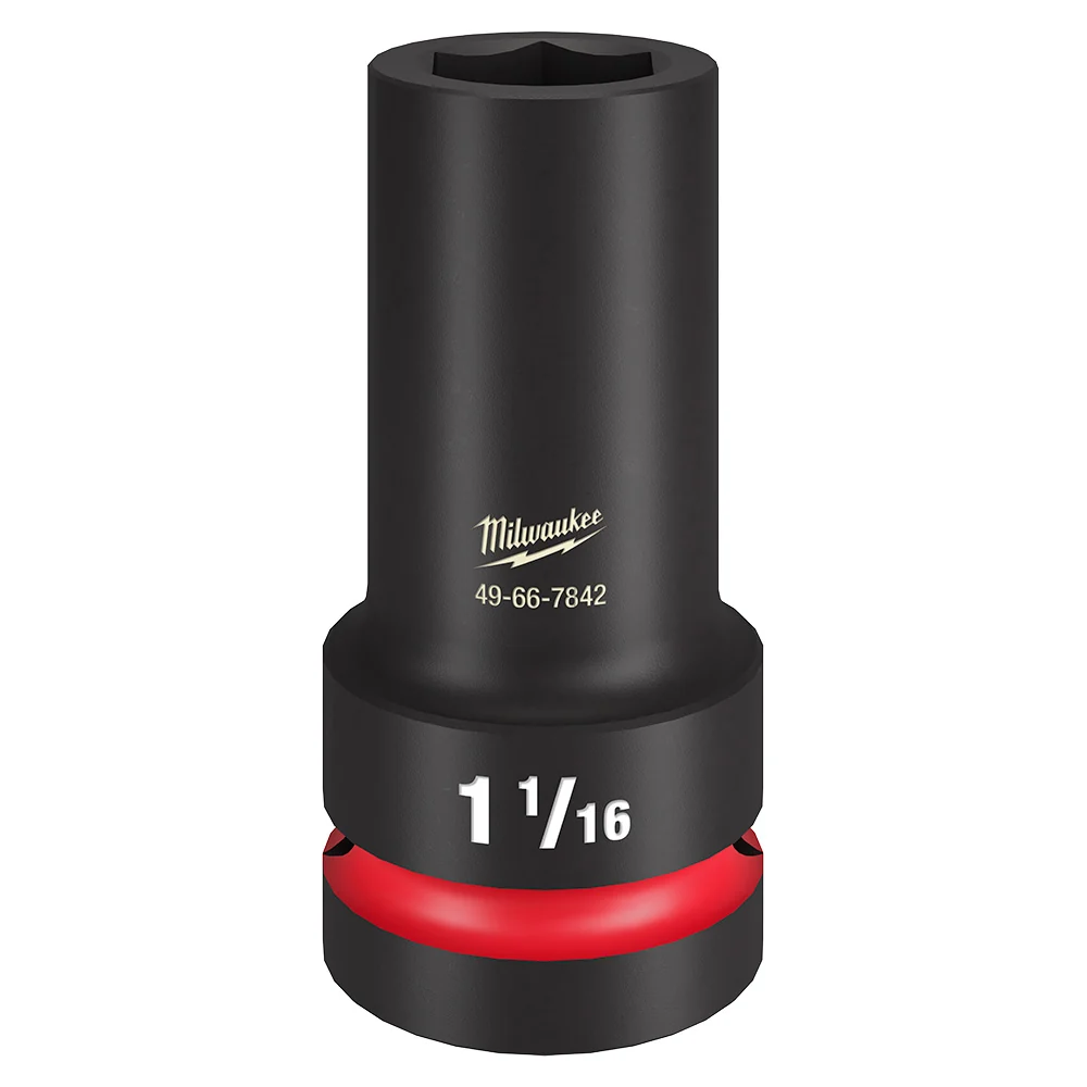 MILWAUKEE SHOCKWAVE IMPACT DUTY 1" Drive 1-1/16" Deep 6 Point Socket