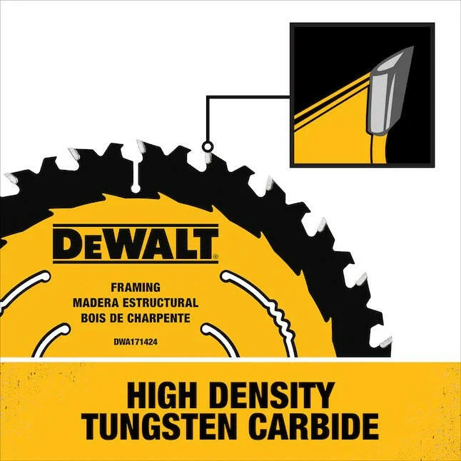 DeWalt 7-1/4- 60-Tooth Fine Finish Tungsten Carbide-tipped Staalsoort Circular Saw Blade