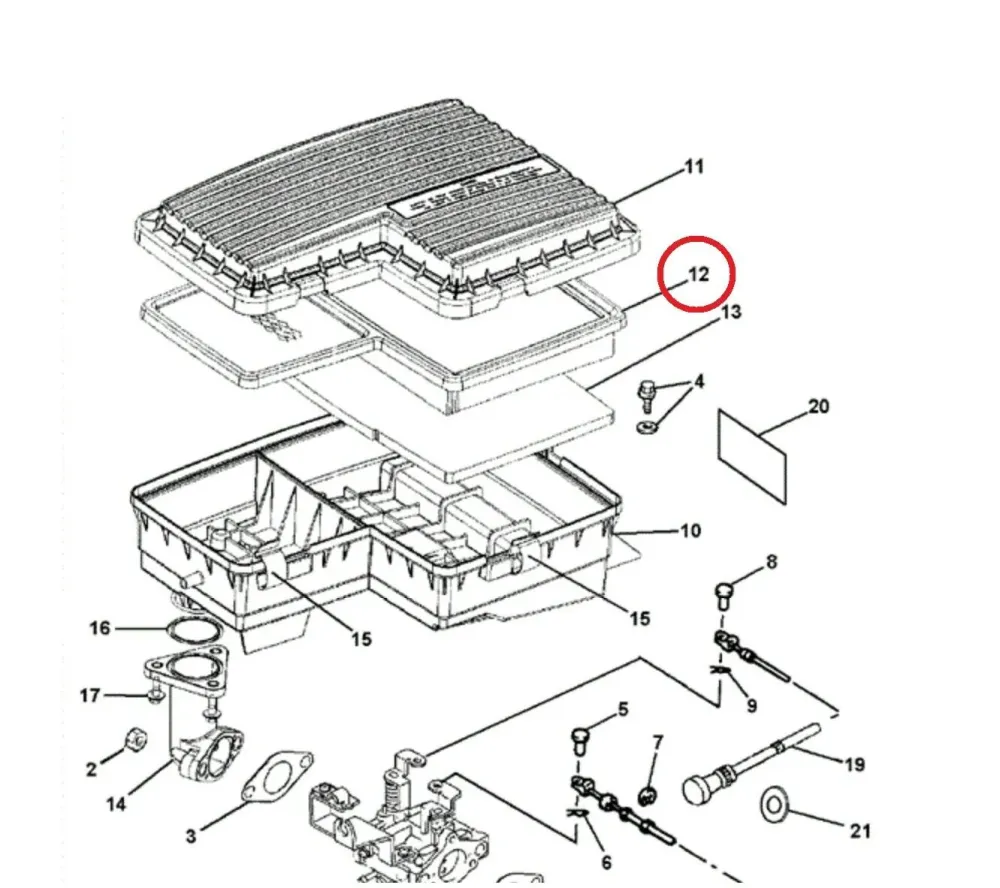 Gecertificeerd DIN/ISO Air Filter Yamaha G11 G16 G20 G21 G22 G23 G28 JN6-E4450-00-00, JN6-E4450-01