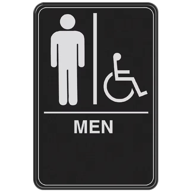 Hillman 9- x 6- Kunststof Restroom Sign (Men)