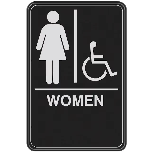 Hillman 9- x 6- Kunststof Restroom Sign (Women) met 2 mm maaswijdte