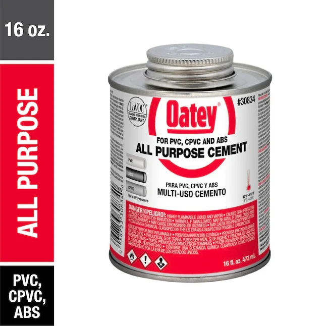Industrieel Zwaar Belastbaar Oatey 16-fl oz Glashelder All-purpose Cement