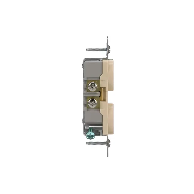 Eaton 15-Amp 125-volt Commercial Duplex Outlet, Ivory tienpak