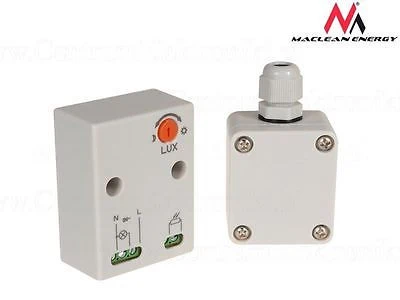Maclean MCE35 Schemersensor Schemerschakelaar met externe sensor, voor buitengebruik, max. 3450W IP65