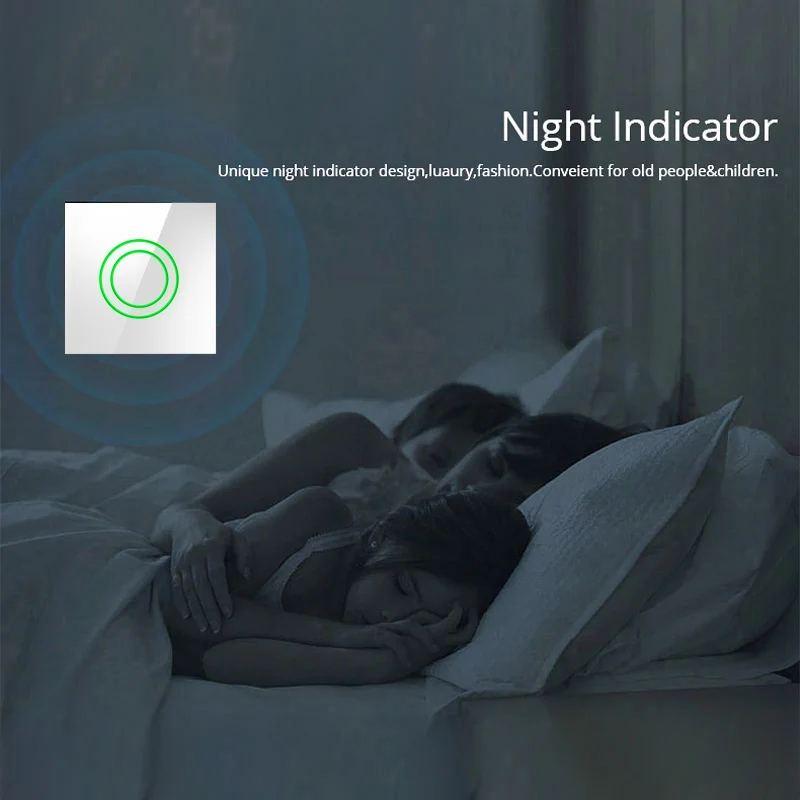 Maclean - Schakelaar Slimme WiFi 2-voudige Touch Light Switch compatibel met Tuya APP Wandschakelaar Glazen schakelaar met...