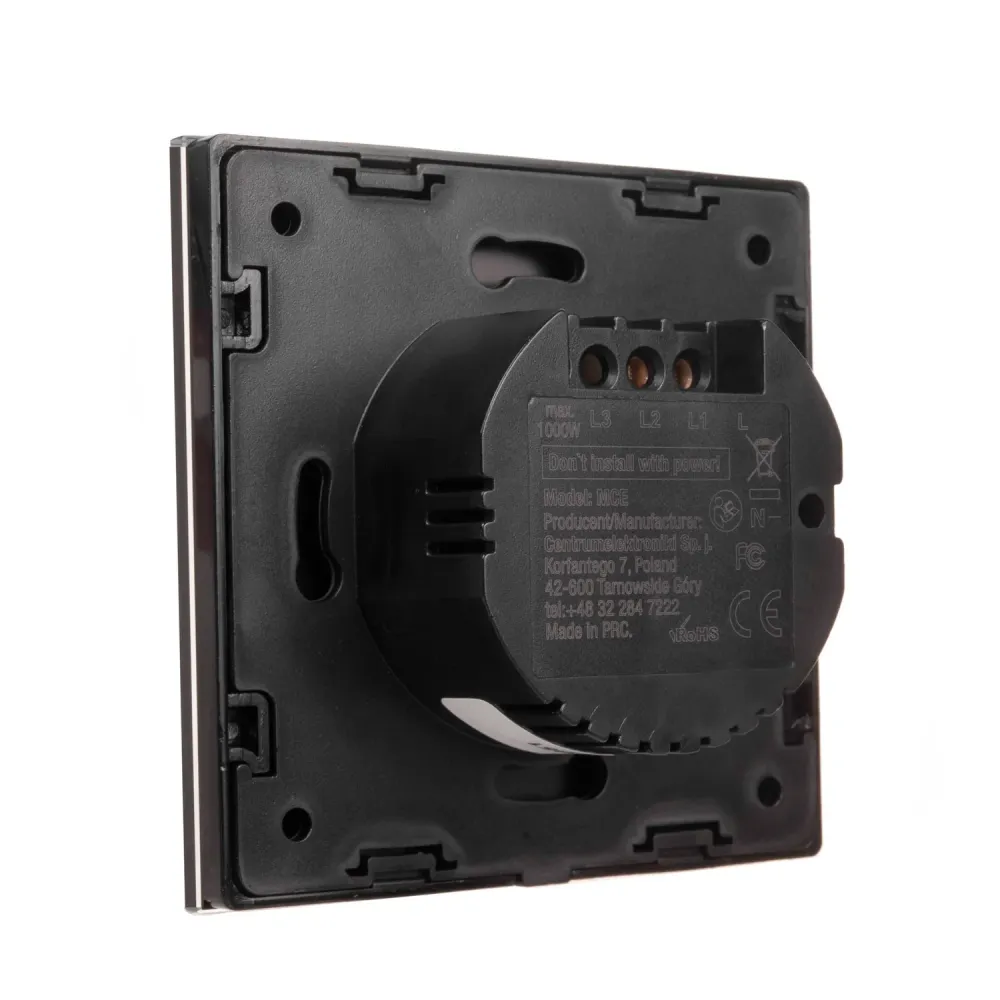 Maclean - Schakelaar Slimme WiFi 2-voudige Touch Light Switch compatibel met Tuya APP Wandschakelaar Glazen schakelaar met...
