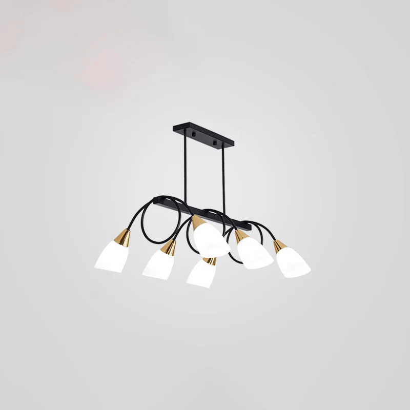 Tulip Shade Island Lamp Hedendaags Melkglas Restaurant Hanglamp