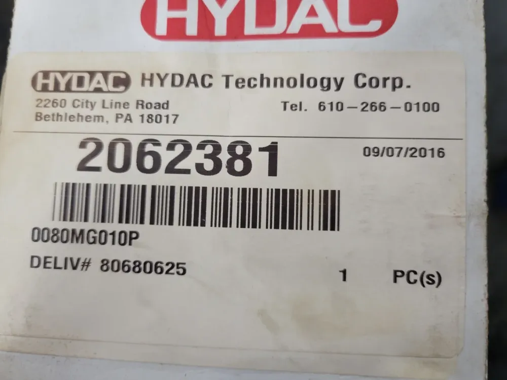 Hydraulic Spin-On Filter Element 008MG010P P/N: 2062381 Corrosiebestendige Uitvoering
