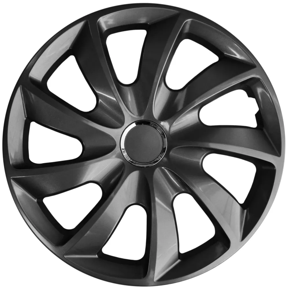 Kegelvormige NRM Stig - Wieldoppen - 17 inch set van 4x - Grafiet