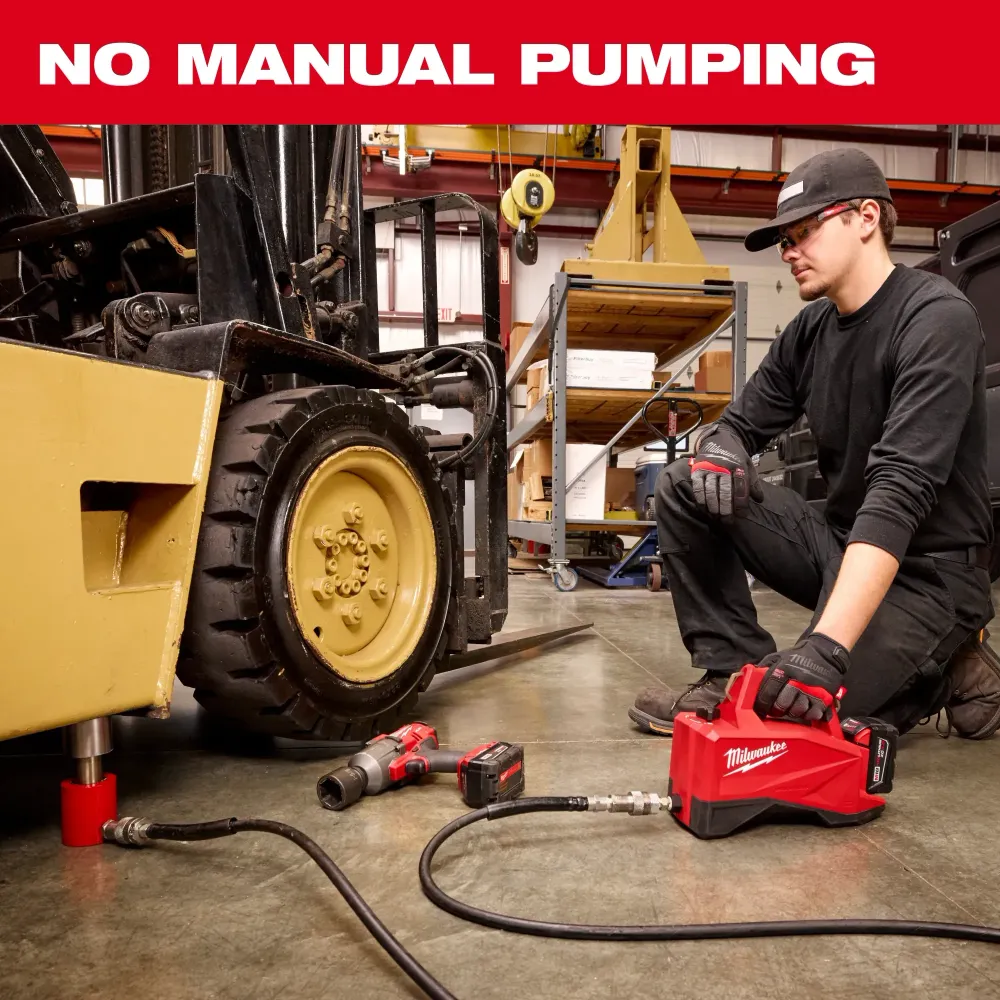 MILWAUKEE M18 Enkel Acting 60--3 10,000 PSI Hydraulic Pump Kit