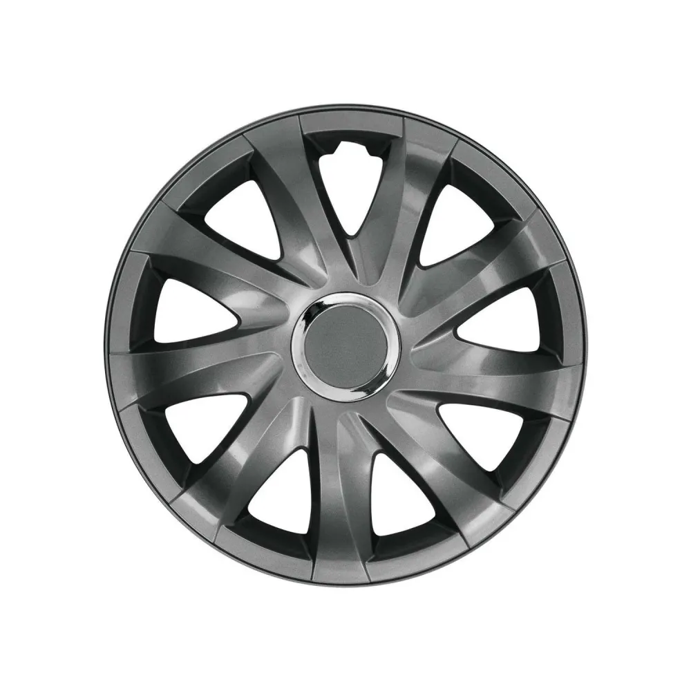 15'' NRM DRIFT GRAPHITE wieldoppen 4 stuks grafietkleur met Dichtingslip