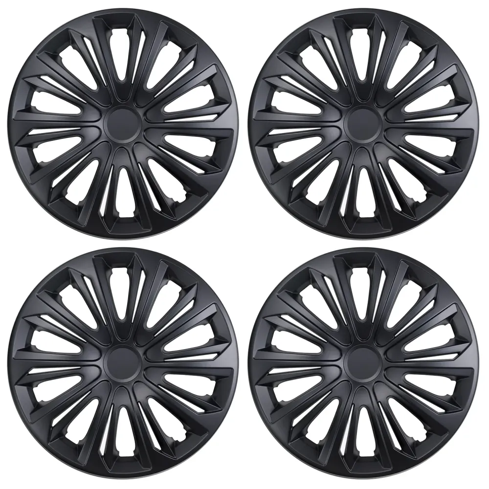 15" NRM STERK zwart mat universele wieldoppen 4 stuks