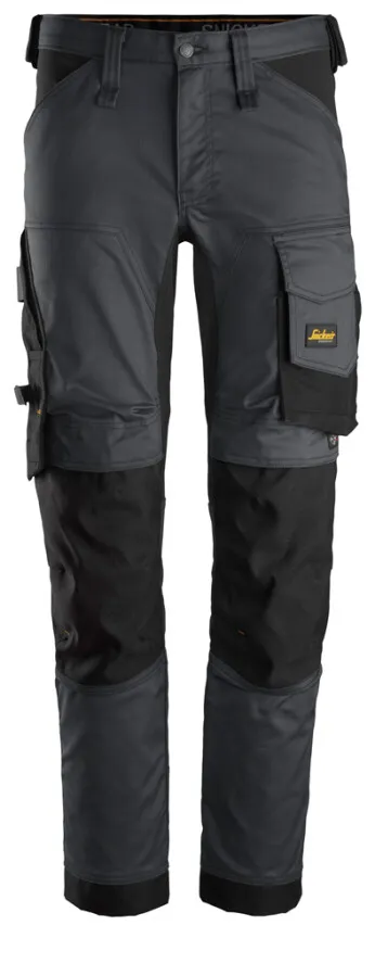 Snickers AllroundWork stretch werkbroek - 6341 - grijs/zwart - maat 48