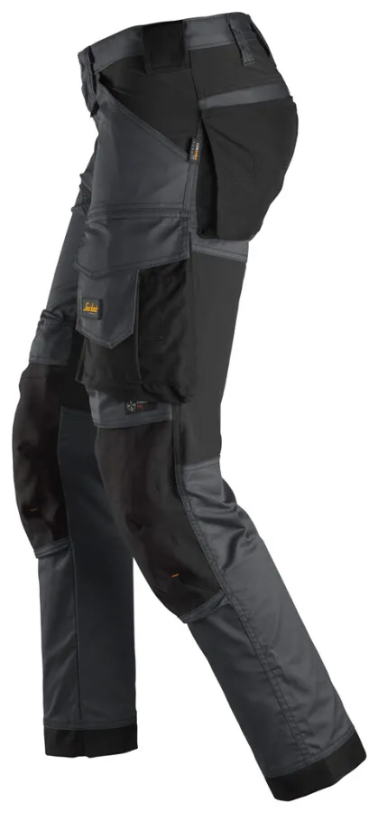 Snickers AllroundWork stretch werkbroek - 6341 - grijs/zwart - maat 46