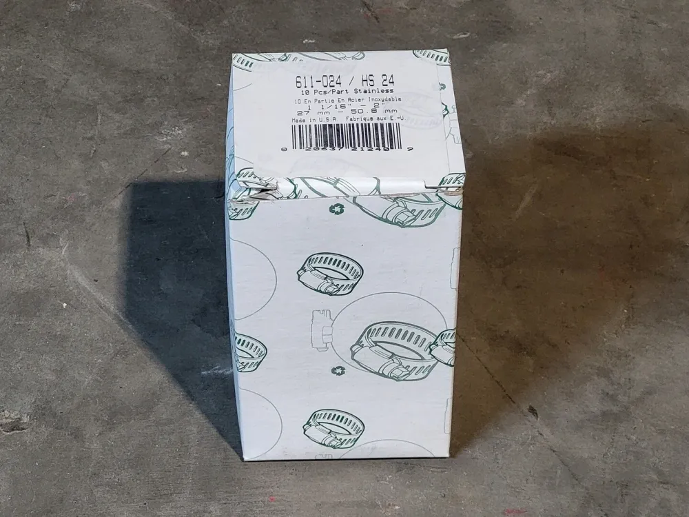 Stainless Hose Clamp 611-024, 1-1/16" - 2" (Box 10)