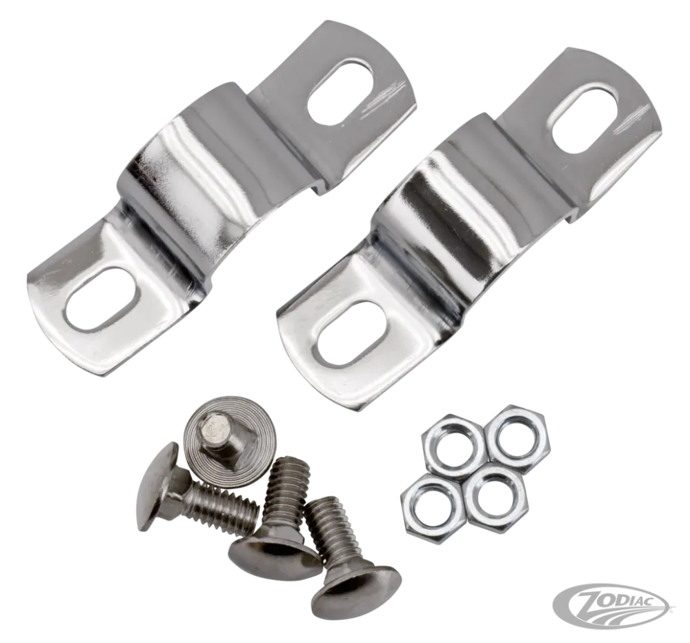 U-Clamps oil tank mount verchroomd BT36-57 Harley-Davidson