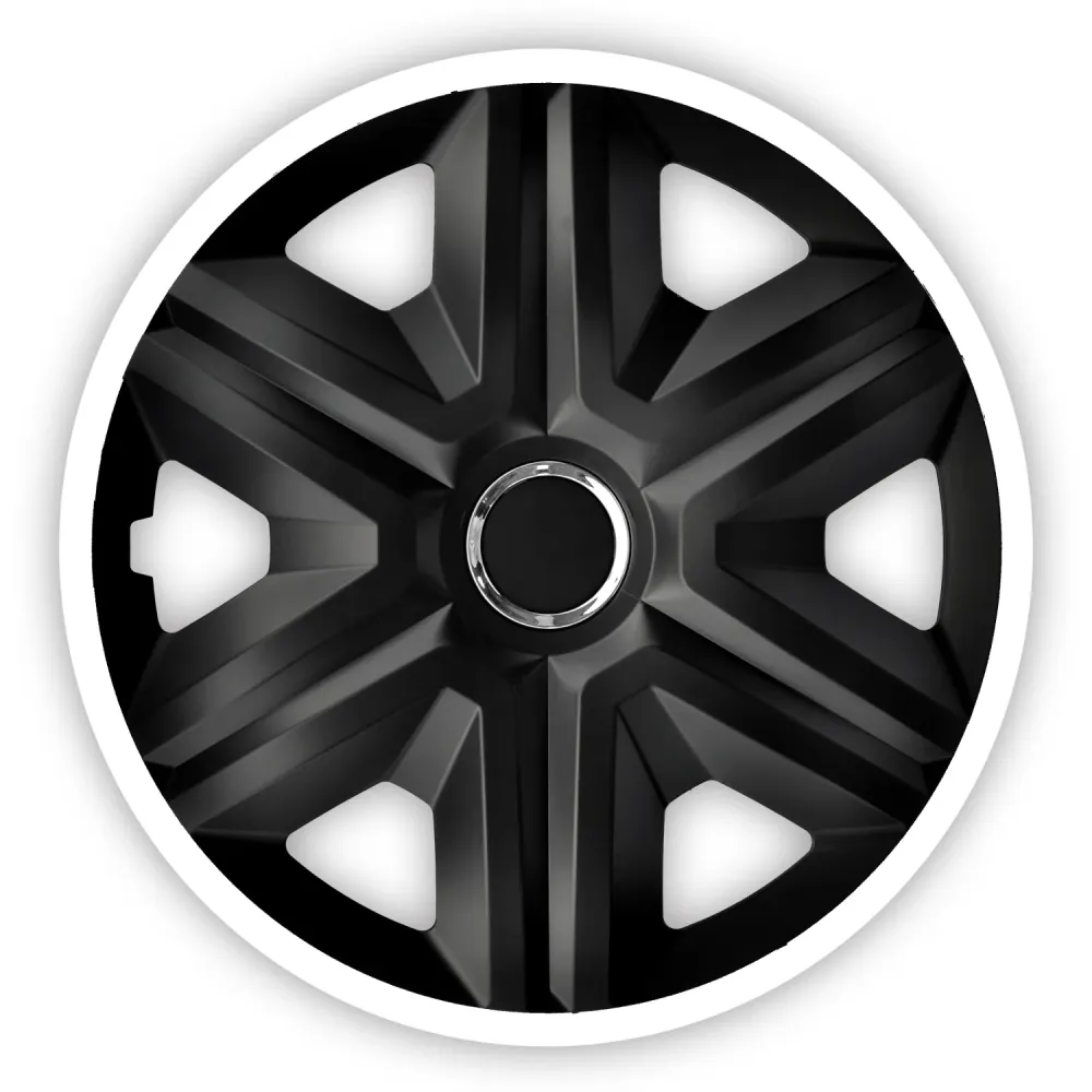 Universele wieldoppen 15" NRM VLUG LUX wit 4 stuks met Zeskant