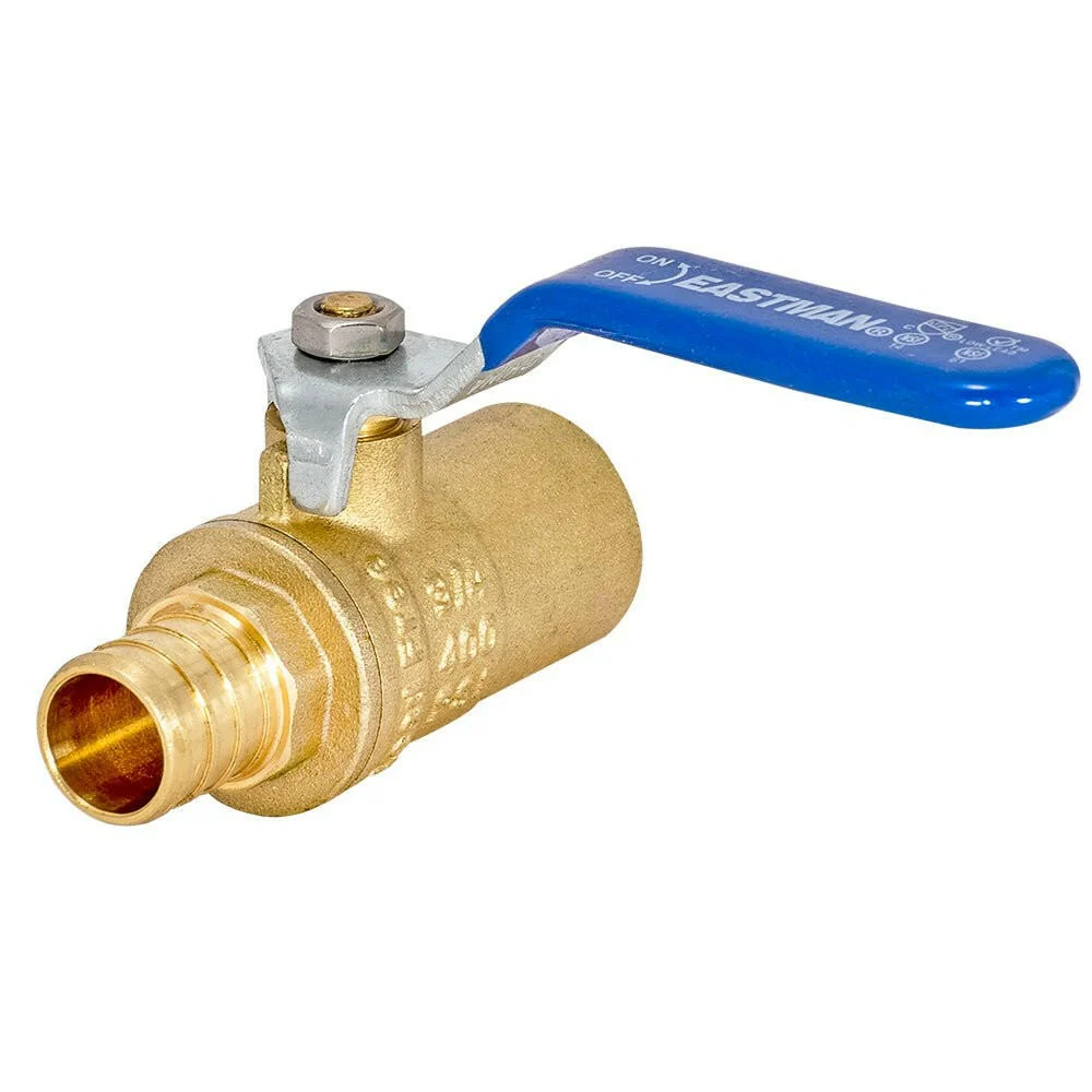 Eastman 1/2-. Sweat x 1/2-. PEX Barb Loodvrij Ball Valve