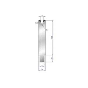 Part No. 3207 @ 550mm 30 Degree Één V Die (Segmented)
