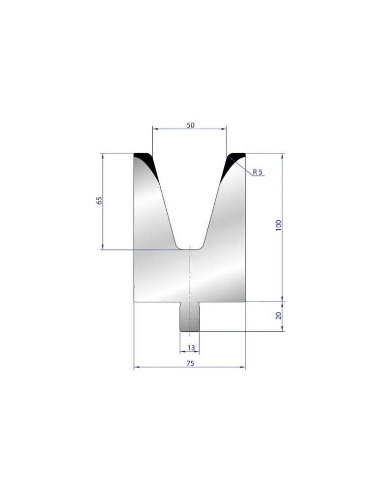 Part No. 3235 @ 550mm 30 Degree Solo V Die (Segmented)