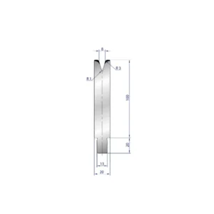 Part No. 3237 @ 550mm 30 Degree Enkel V Die (Segmented)