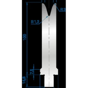 Part No. 3283 @ 550mm 30 Degree Enkel V Die (Segmented)