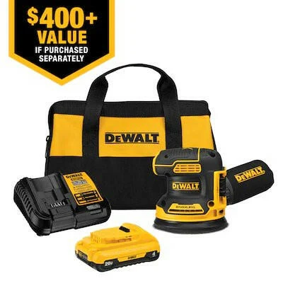 DeWalt XR 20-Volt Brushless Mobiel Variable Speed Random Orbital Sander Dust Management (Battery Included)