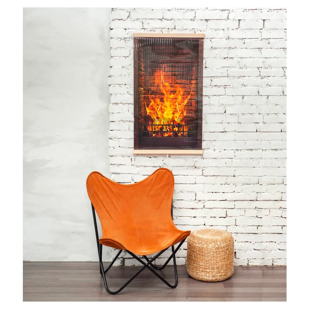Hoogvermogen Infrarood, flexibel verwarmingspaneel met schakelaar - 430W - TRIO - EO400 design 1 haard - afmetingen 100x57cm