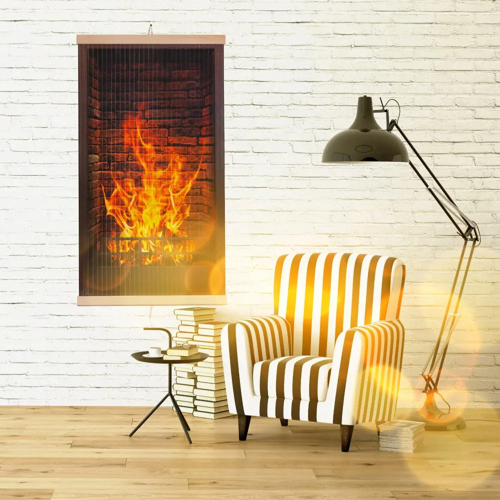 Hoogvermogen Infrarood, flexibel verwarmingspaneel met schakelaar - 430W - TRIO - EO400 design 1 haard - afmetingen 100x57cm