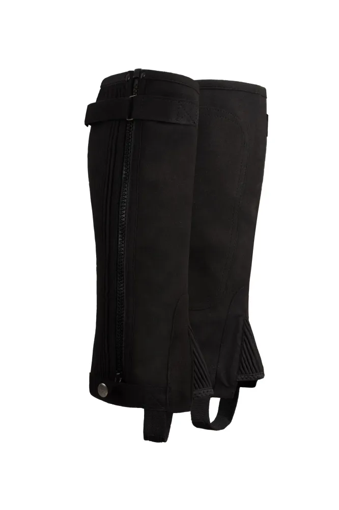 Ribbed Amara Half Chaps Koolzwart XS-W Gegalvaniseerd Staal
