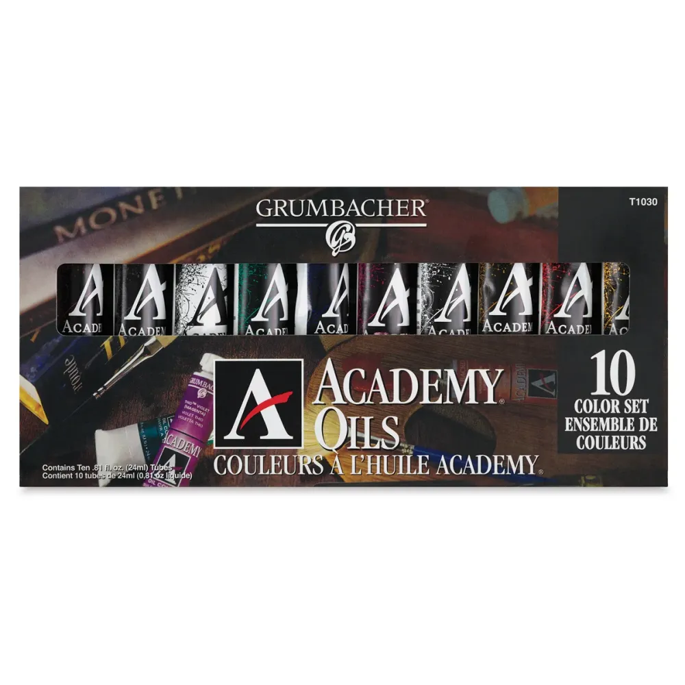 Academy Oil 10 Color Set, 24ml