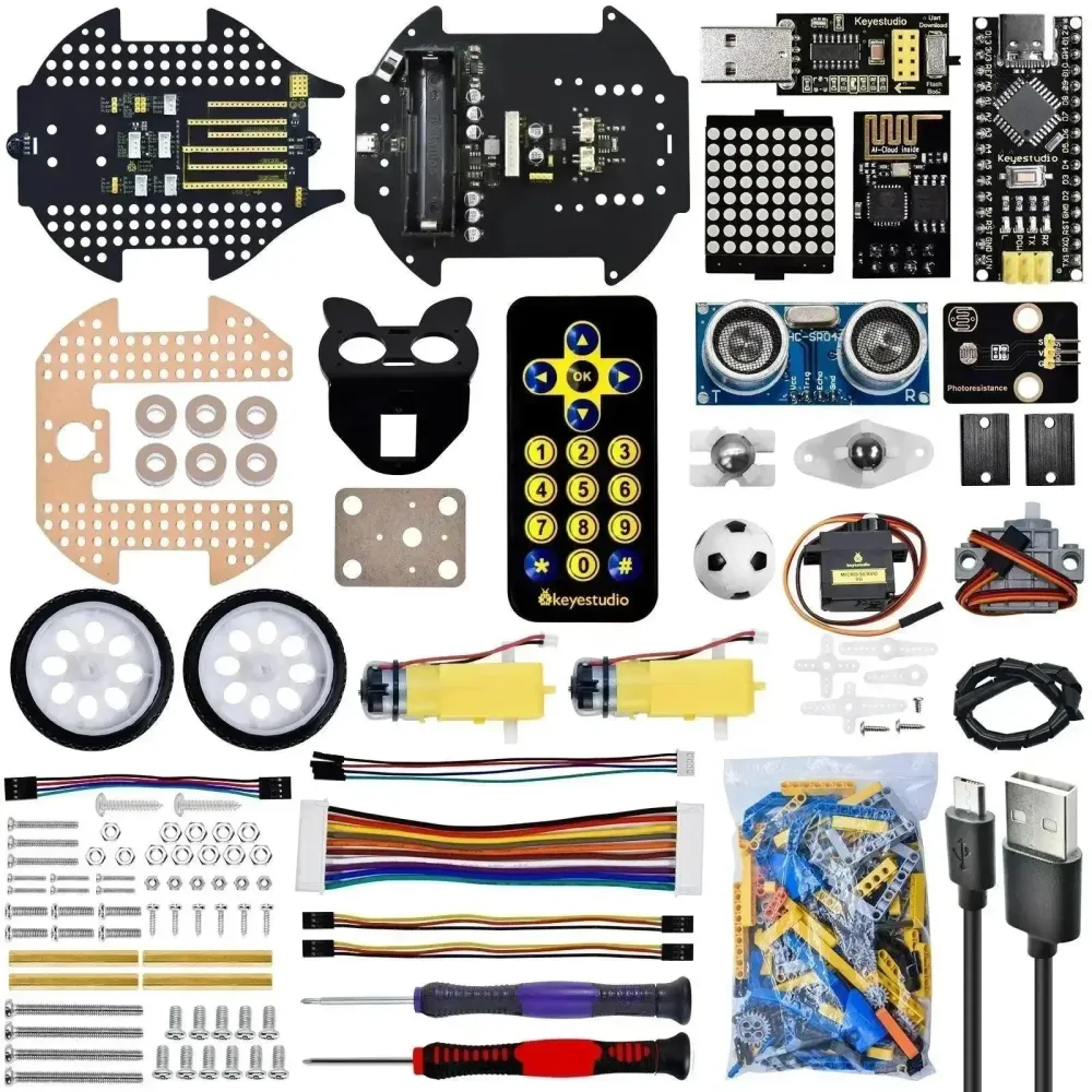 KeyeStudio Beetlebot 3 1 Robot Arduino STEM met Handleiding en Materialen