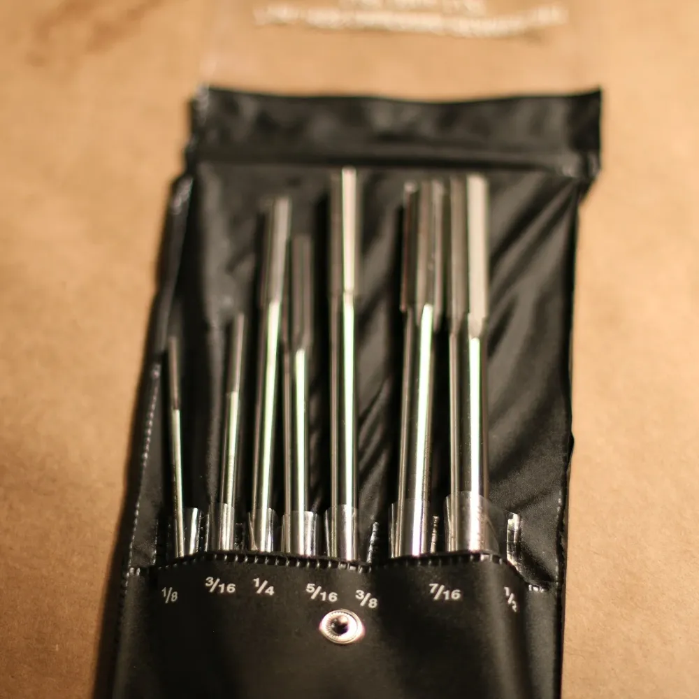 7-piece HSS Chucking Reamer Set, 1/8 Inch - 1/2 Inch 4-snijend ontwerp