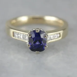 Classic Royal Blue Sapphire Engagement Ring