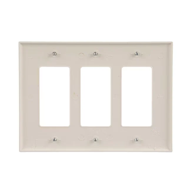 Eaton 3-Gang Midsize Light Almond Pc-materiaal Indoor Decorator Wall Plate met CE-Keurmerk