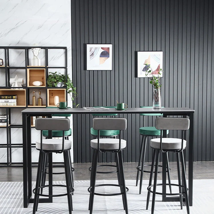 Gegalvaniseerd Indoor Round Counter Stool Industrial Upholstered Counter Height Stool
