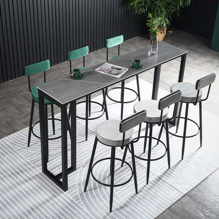 Gegalvaniseerd Indoor Round Counter Stool Industrial Upholstered Counter Height Stool