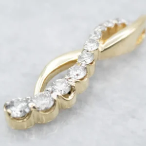 Gold Diamond Encrusted Infinity Pendant