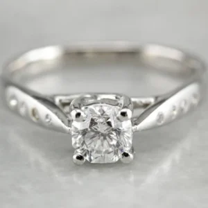 Gorgeous Diamond Engagement Ring Platinum met CE-Keurmerk