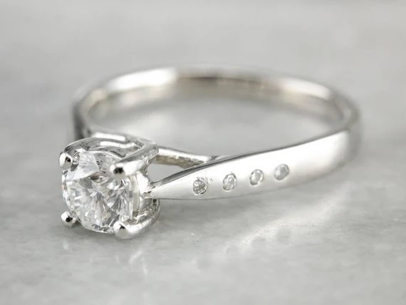 Gorgeous Diamond Engagement Ring Platinum met CE-Keurmerk
