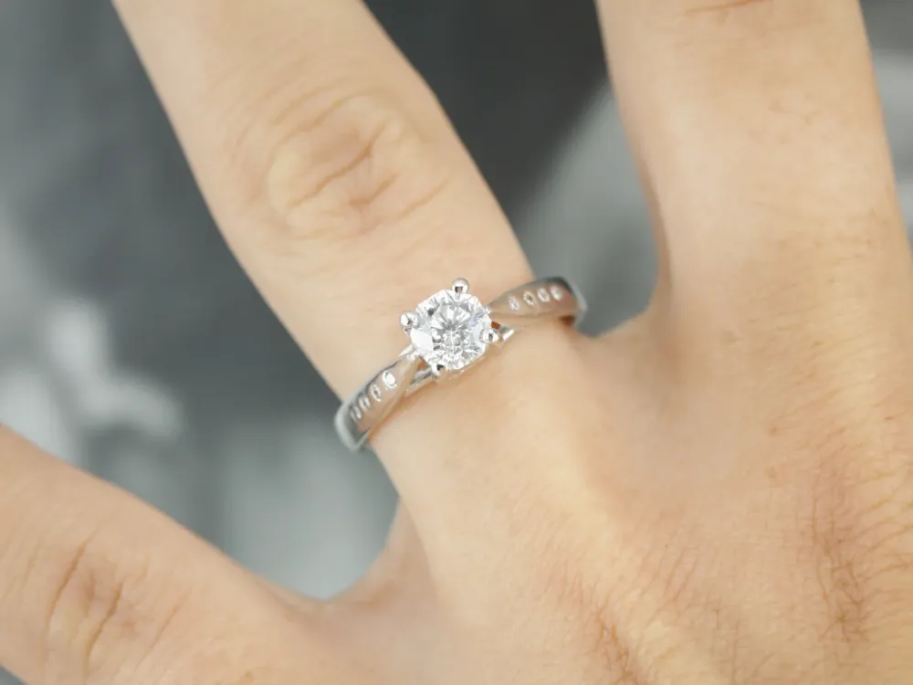 Gorgeous Diamond Engagement Ring Platinum met CE-Keurmerk