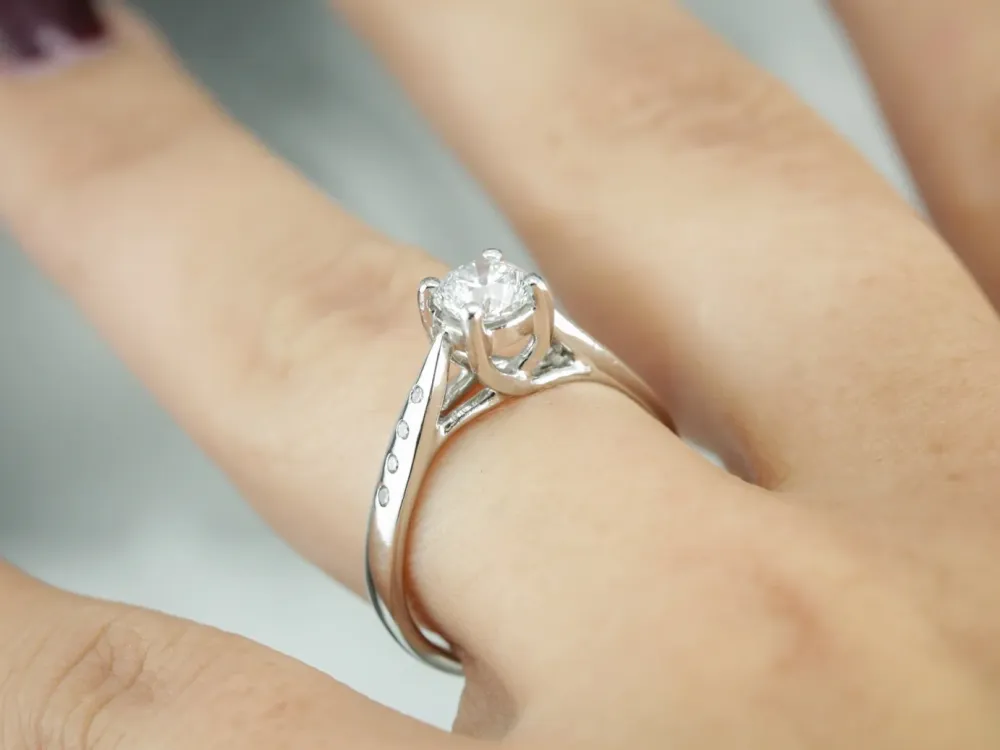 Gorgeous Diamond Engagement Ring Platinum met CE-Keurmerk