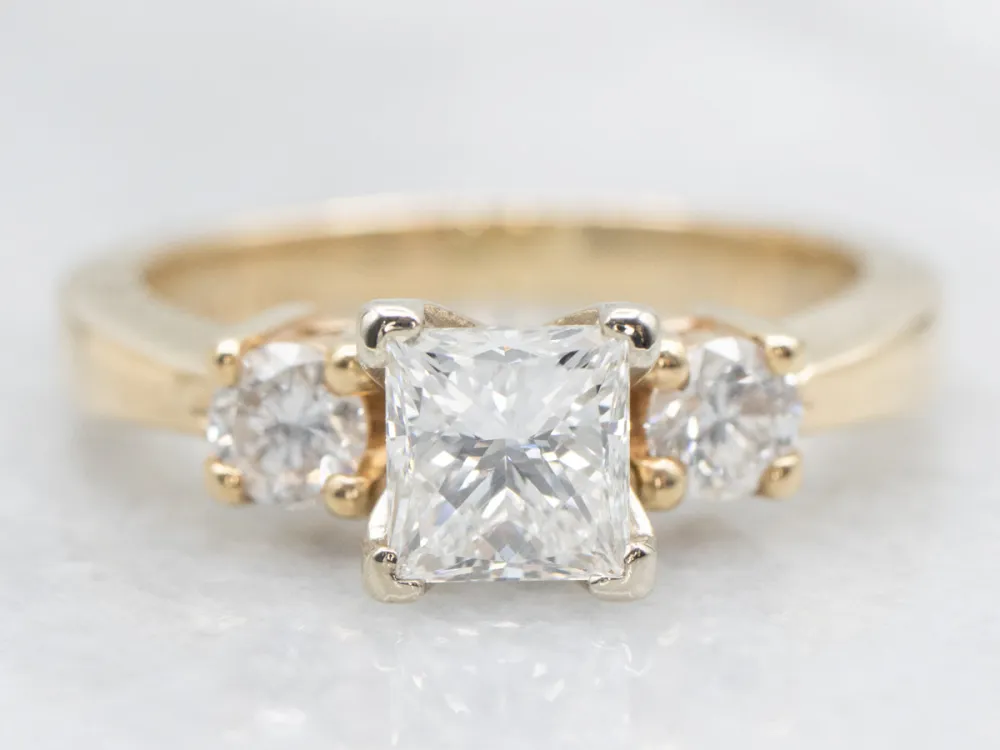 GSI Certified Leo Princess Cut Diamond Engagement Ring